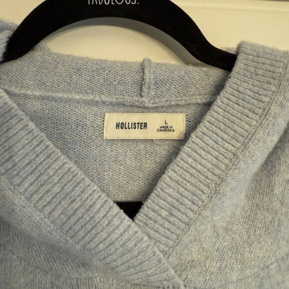 Hollister Comfy Cloud Sweater Hoodie Light Blue (Size: Large) - Picture 2 of 3